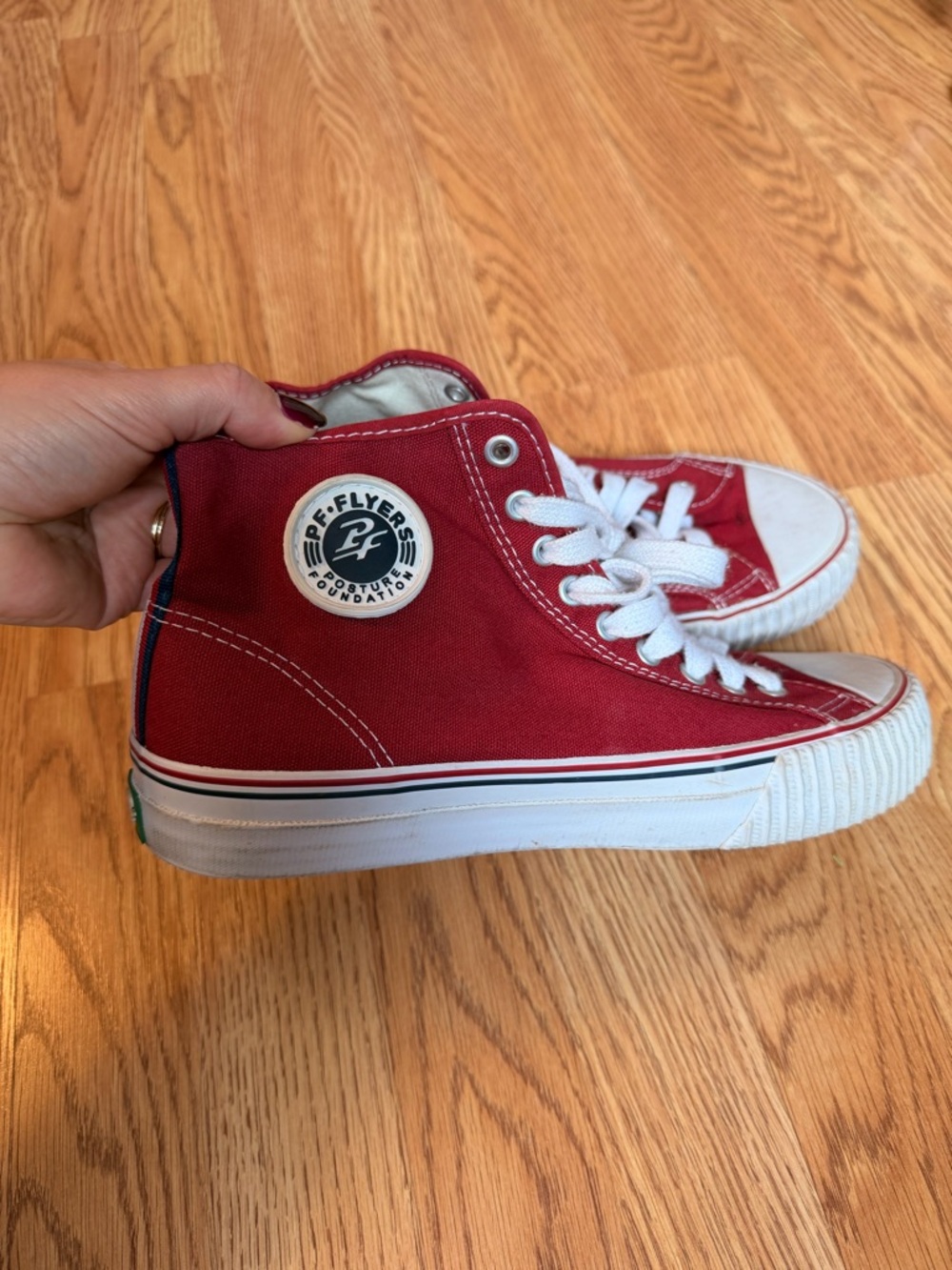 P.F. Flyers High-Top Canvas Sneakers - men’s size 9